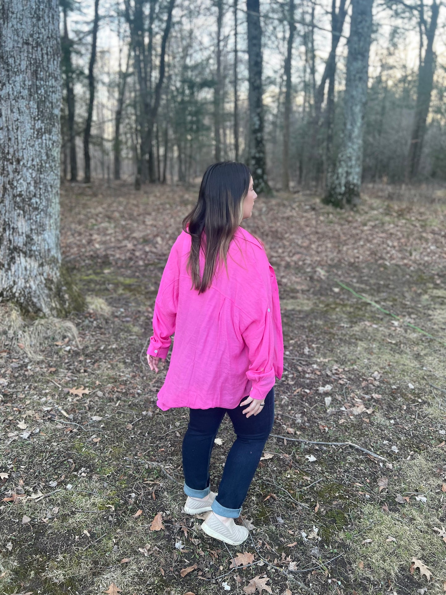 Pink Button-Down Collar Shirt