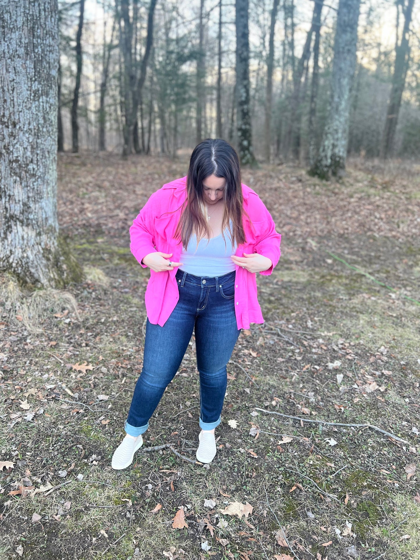 Pink Button-Down Collar Shirt