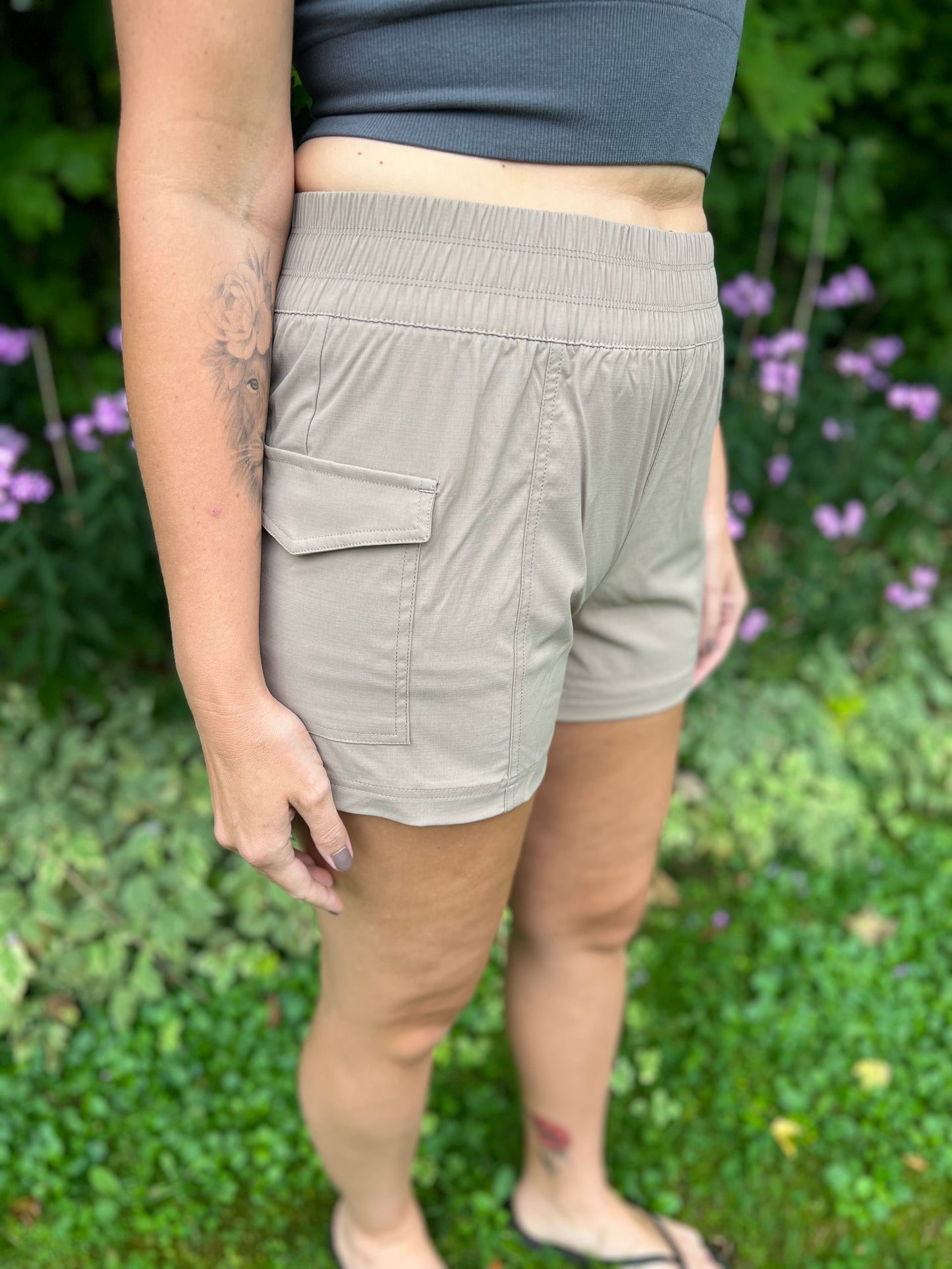 Taupe Cargo Shorts