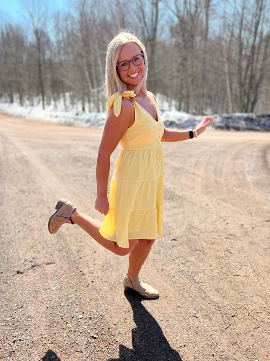 Yellow Tiered Sundress