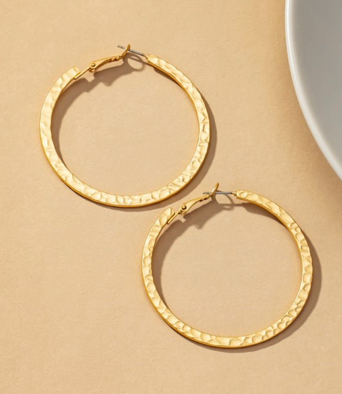 Hammered Hoop Earrings