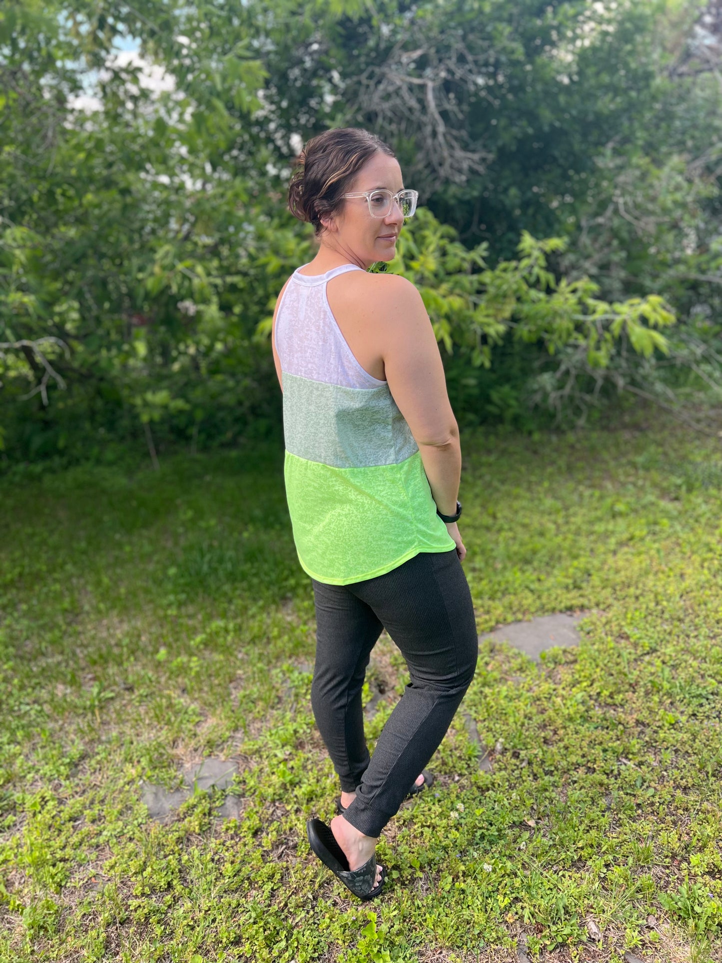 Sage/Neon Green Tank Top