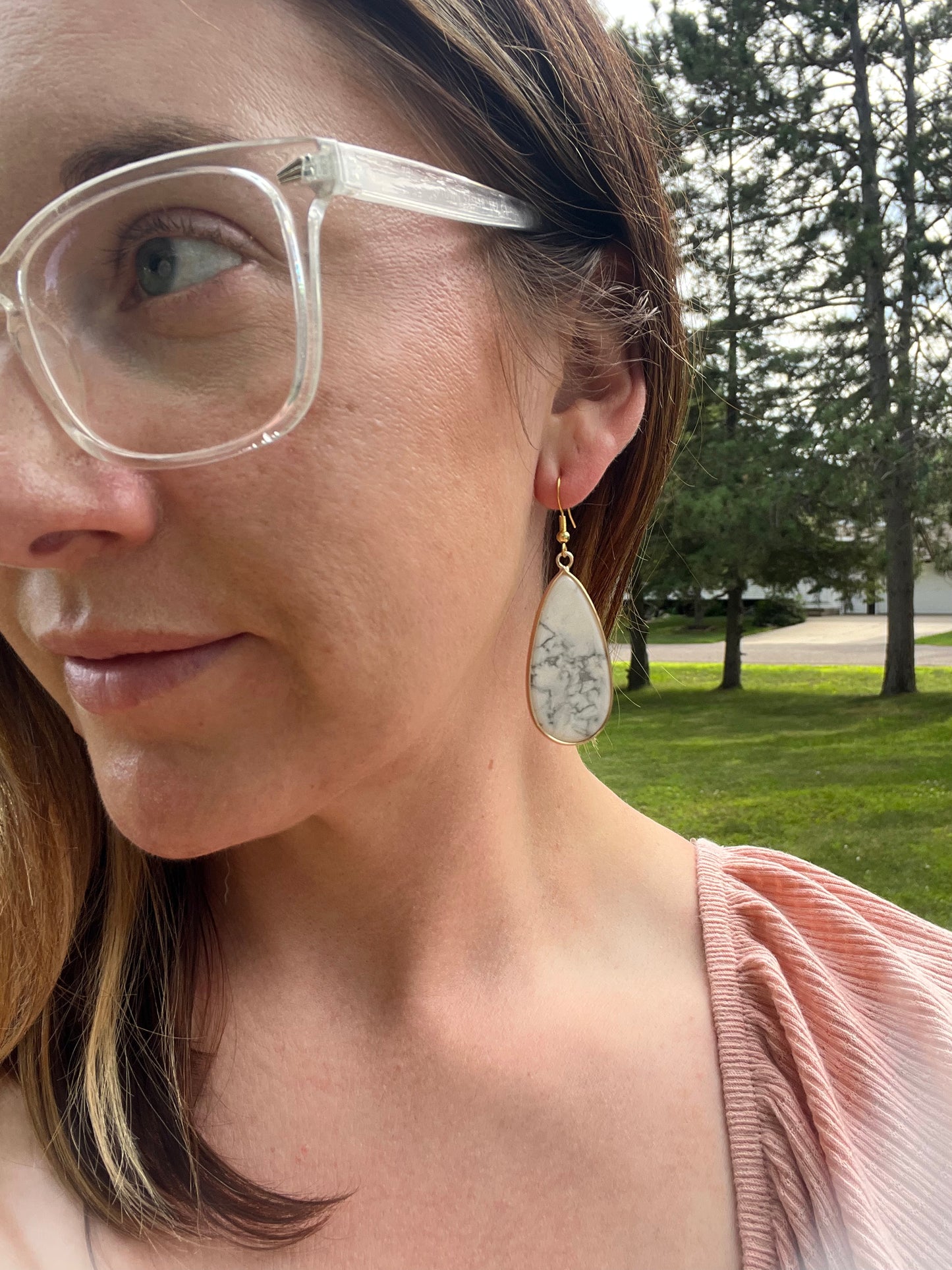 Teardrop Stone Earrings