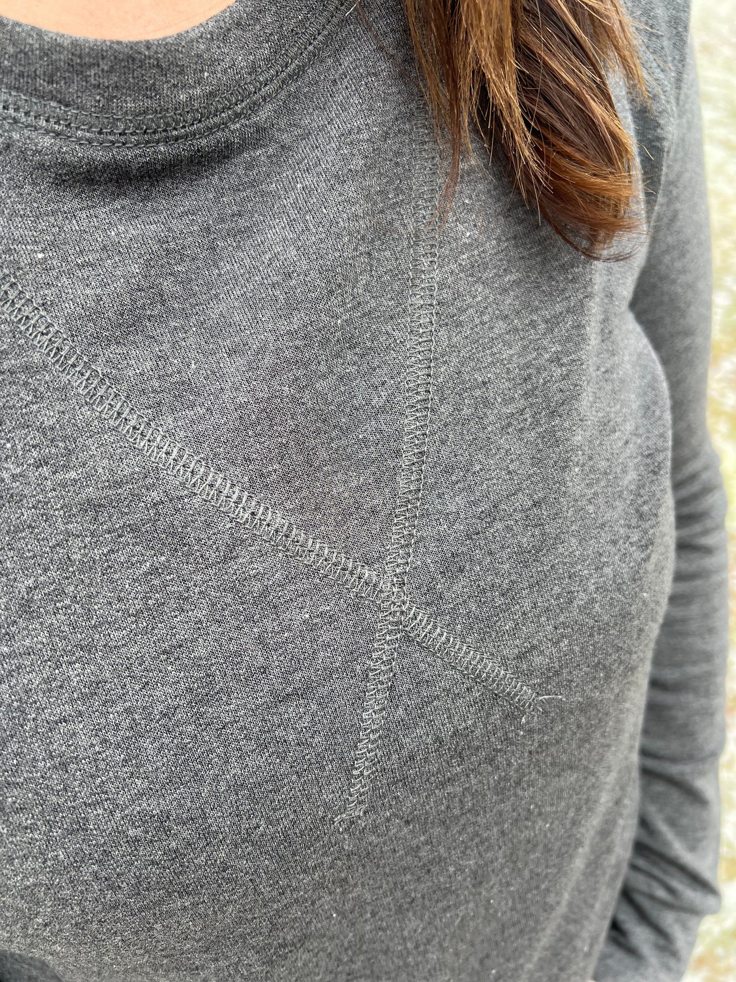 Vintage Charcoal Grey Long Sleeve