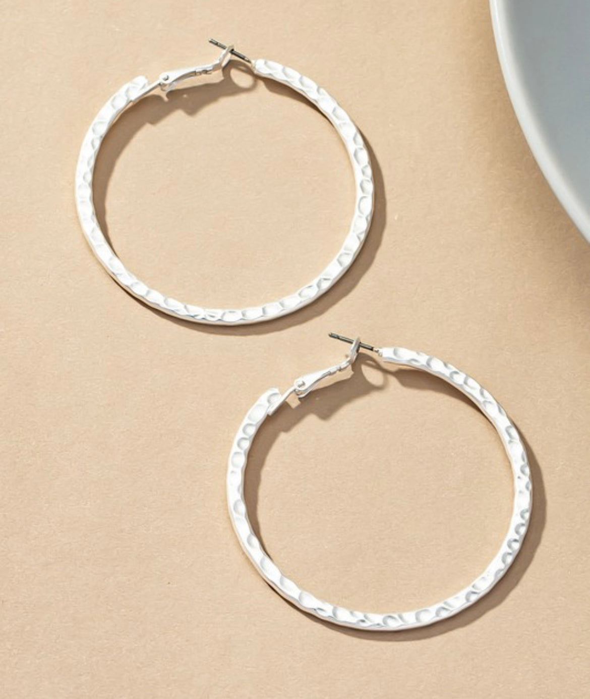 Hammered Hoop Earrings